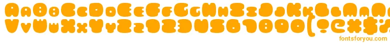 フォントFatsAreGood – 白い背景にオレンジのフォント