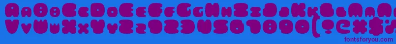 FatsAreGood Font – Purple Fonts on Blue Background