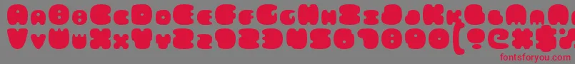 FatsAreGood-Schriftart – Rote Schriften auf grauem Hintergrund