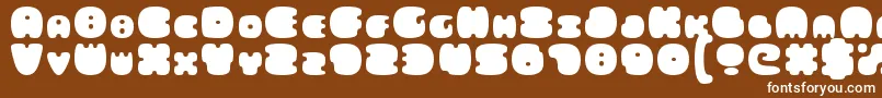 Шрифт FatsAreGood – белые шрифты на коричневом фоне