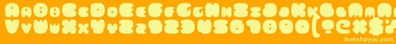 fuente FatsAreGood – Fuentes Amarillas Sobre Fondo Naranja