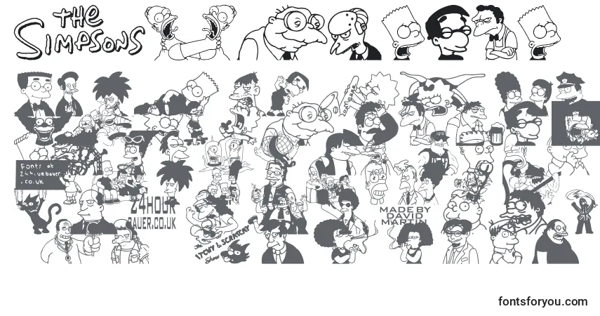 Fuente Simpsons - alfabeto, números, caracteres especiales
