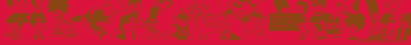 Simpsons Font – Brown Fonts on Red Background