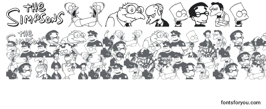 Überblick über die Schriftart Simpsons