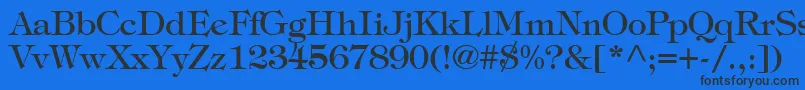 SophisticateSsi Font – Black Fonts on Blue Background