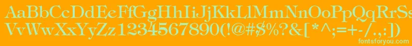 SophisticateSsi Font – Green Fonts on Orange Background