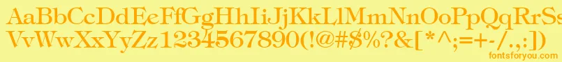 SophisticateSsi Font – Orange Fonts on Yellow Background