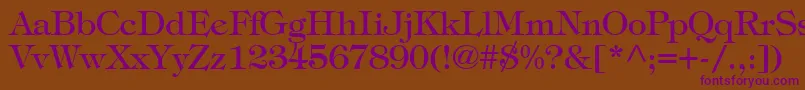 SophisticateSsi Font – Purple Fonts on Brown Background