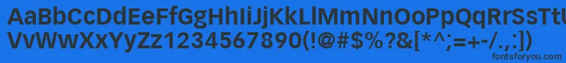VectoraLt75Bold Font – Black Fonts on Blue Background