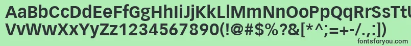 VectoraLt75Bold Font – Black Fonts on Green Background