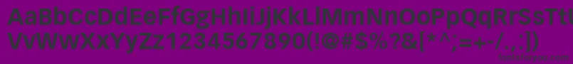 Czcionka VectoraLt75Bold – czarne czcionki na fioletowym tle