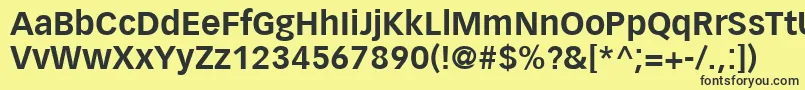 Шрифт VectoraLt75Bold – чёрные шрифты на жёлтом фоне