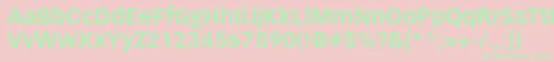 VectoraLt75Bold Font – Green Fonts on Pink Background