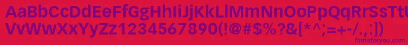 Шрифт VectoraLt75Bold – фиолетовые шрифты на красном фоне
