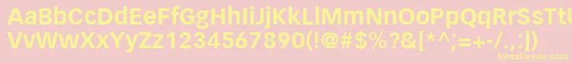 VectoraLt75Bold Font – Yellow Fonts on Pink Background