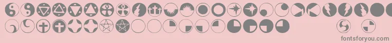 Obsid5 Font – Gray Fonts on Pink Background