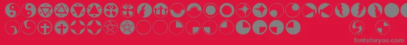 Obsid5 Font – Gray Fonts on Red Background