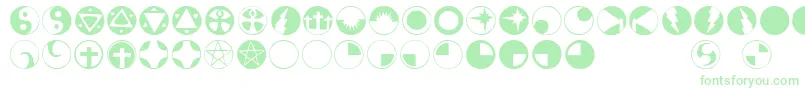 Obsid5-Schriftart – Grüne Schriften auf weißem Hintergrund