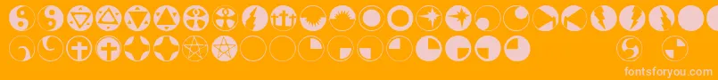 Obsid5 Font – Pink Fonts on Orange Background