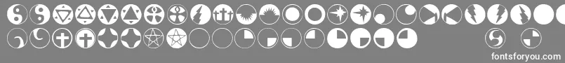 Obsid5-Schriftart – Weiße Schriften auf grauem Hintergrund