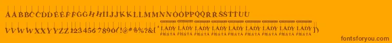 fuente LadyFiesta – Fuentes Marrones Sobre Fondo Naranja