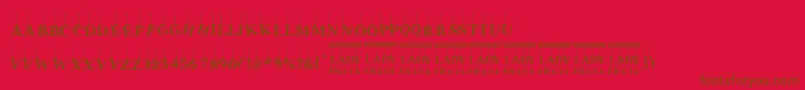 LadyFiesta Font – Brown Fonts on Red Background