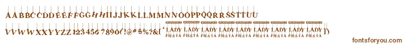 LadyFiesta Font – Brown Fonts on White Background