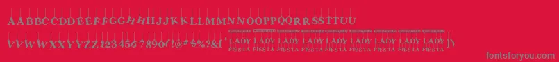 fuente LadyFiesta – Fuentes Grises Sobre Fondo Rojo