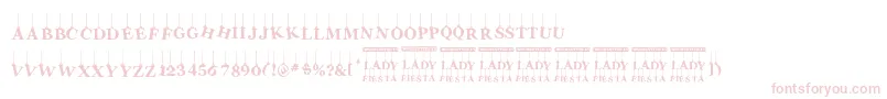 Czcionka LadyFiesta – różowe czcionki na białym tle