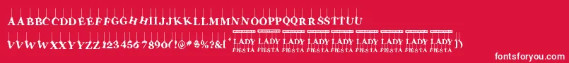 LadyFiesta Font – White Fonts on Red Background