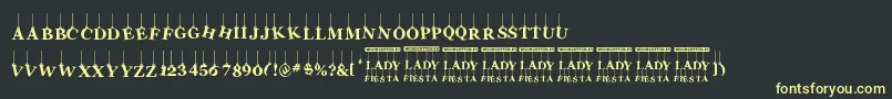 fuente LadyFiesta – Fuentes Amarillas Sobre Fondo Negro