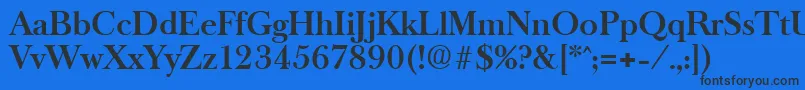 OldbaskervilleDemibold Font – Black Fonts on Blue Background