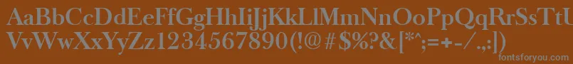 OldbaskervilleDemibold Font – Gray Fonts on Brown Background