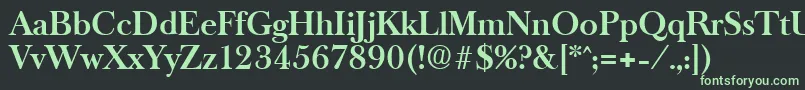 OldbaskervilleDemibold Font – Green Fonts on Black Background