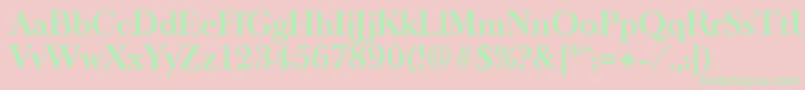 OldbaskervilleDemibold Font – Green Fonts on Pink Background