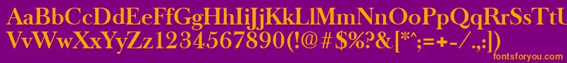 OldbaskervilleDemibold Font – Orange Fonts on Purple Background