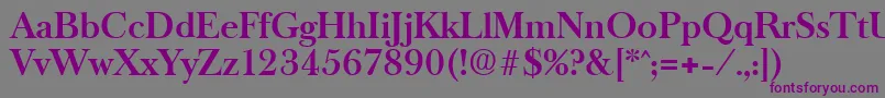 OldbaskervilleDemibold Font – Purple Fonts on Gray Background