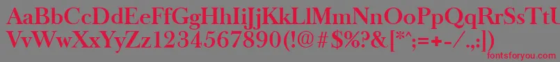 OldbaskervilleDemibold Font – Red Fonts on Gray Background