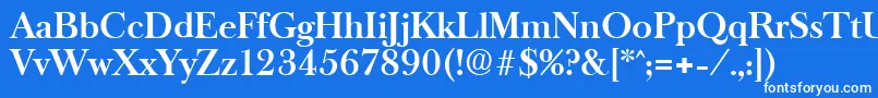 OldbaskervilleDemibold Font – White Fonts on Blue Background