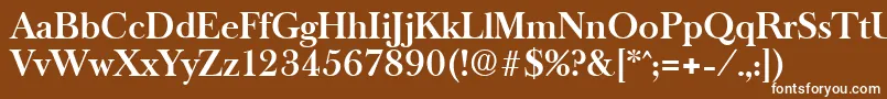 OldbaskervilleDemibold Font – White Fonts on Brown Background