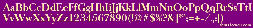 OldbaskervilleDemibold Font – Yellow Fonts on Purple Background