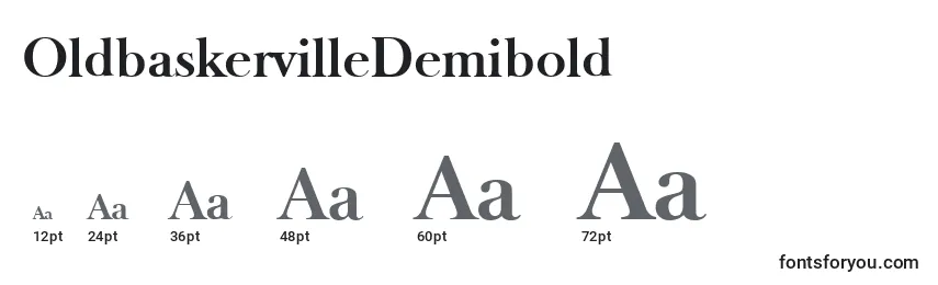 Размеры шрифта OldbaskervilleDemibold