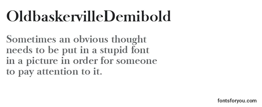 Review of the OldbaskervilleDemibold Font