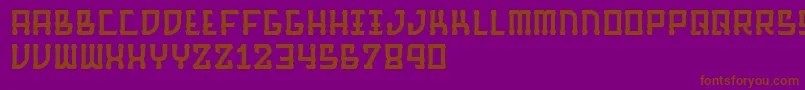 BarqueRegular Font – Brown Fonts on Purple Background