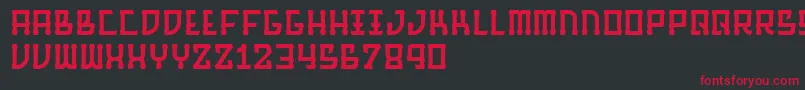 BarqueRegular Font – Red Fonts on Black Background