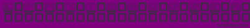 KrZodiacDings Font – Black Fonts on Purple Background