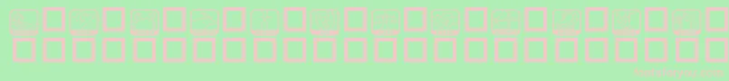 フォントKrZodiacDings – 緑の背景にピンクのフォント