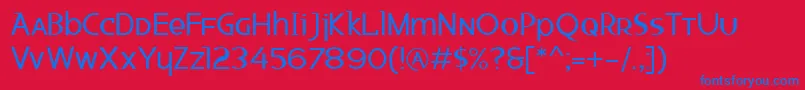 Ketchupspaghetti Font – Blue Fonts on Red Background