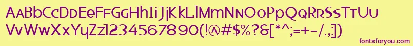 Ketchupspaghetti Font – Purple Fonts on Yellow Background