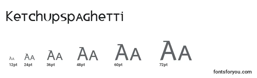 Размеры шрифта Ketchupspaghetti